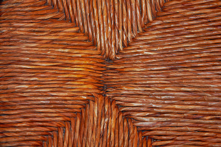 Brown natural figured straw weaving texture, spanish styleの写真素材