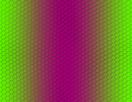 Green and magenta gradient snake skin seamless pattern, round scaleの写真素材