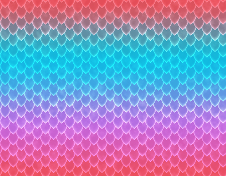 Red, blue and violet gradient snake skin seamless pattern, sharp scaleの写真素材