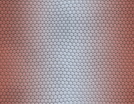Pink and white gradient snake skin seamless pattern, hexagonal scaleの写真素材