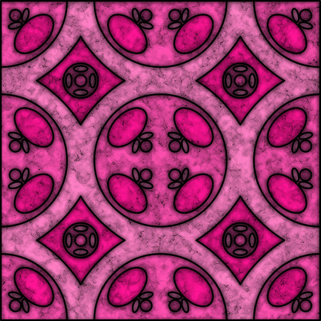 Magenta, violet and pink marble tile with abstract geometric patternの写真素材