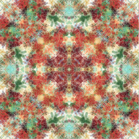 Beautiful multicolor kaleidoscope texture. Geometric design, mosaic kaleidoscope.の写真素材