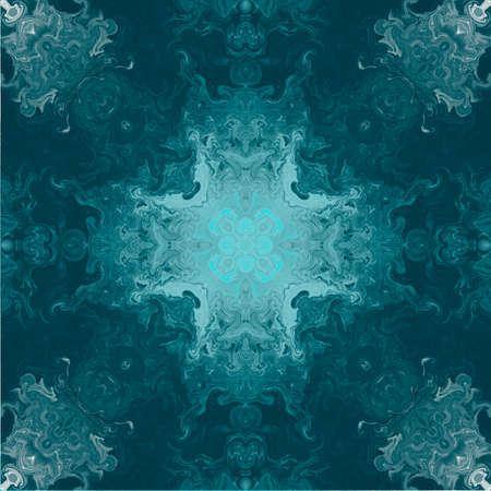 Abstract mosaic background, blue futuristic background. Abstract kaleidoscope textureの写真素材