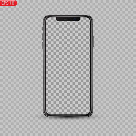 New High Detailed Realistic Smartphone Isolated on white Backgroundのイラスト素材