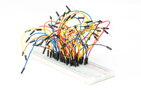 Prototyping electronic board with some wires