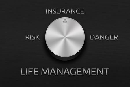 The life management handle on the metal plateの写真素材