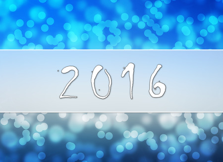 Happy New Year 2016 greetings card with letteringの写真素材