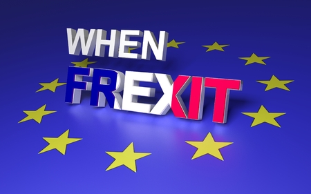 Concept image for France leaving EU. 3D rendering.の写真素材