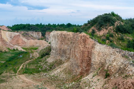 Limestone mining for cement plant somewhere in Lithuania.の写真素材