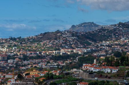 Panoramic view of Funchal on Madeira Island. Portugalの写真素材