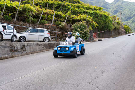 Sao Vicente; Madeira; Portugal - August 8; 2021: A traditional homemade go-kart festivalのeditorial素材