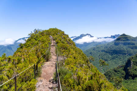 Incredibe nature beauty of Madeira island, famous for hiking in the mountains.の写真素材