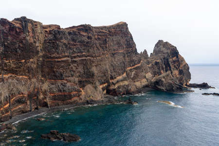 Cliffs at Ponta de Sao Lourenco. Cape is the most eastern point of Madeira islandの写真素材