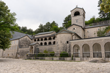 Cetinje, Montenegro - 4 July 2022:  Ancient Monastery of the Nativity of the Blessed Virgin Mary in Cetinje, Popular tourist spot in Montenegro.のeditorial素材