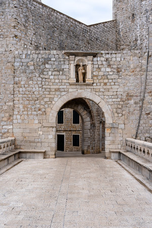 Ploce entrance gate in the Old town of Dubrovnik Croatia.の写真素材