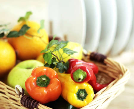 Vegetables in the basketの写真素材
