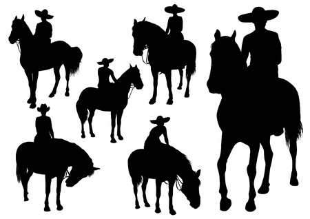 rider in a sombreroのイラスト素材