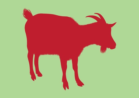Goat silhouette vector のイラスト素材