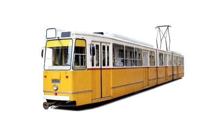 Orange tramの写真素材