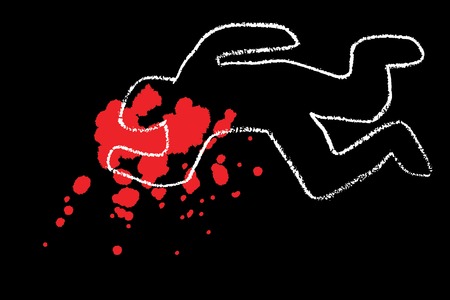 classic crime sceneのイラスト素材