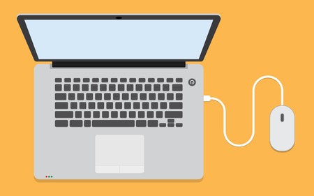 Open Modern Laptopのイラスト素材