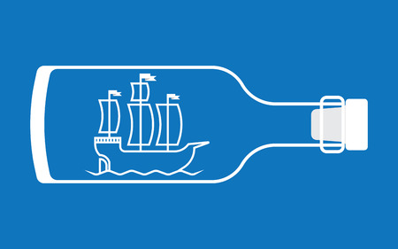 Ship in a bottleのイラスト素材