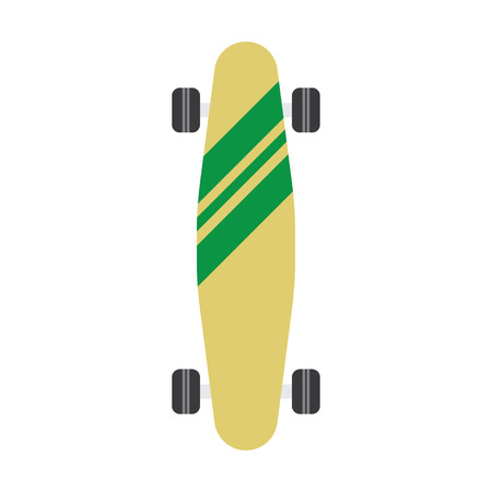 skateboard flat icon. vector illustration. Flat icon isolated on a white backgroundのイラスト素材