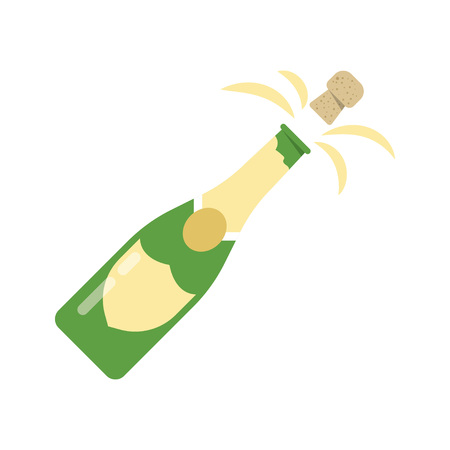 Illustration of explosion of champagne bottle corkのイラスト素材