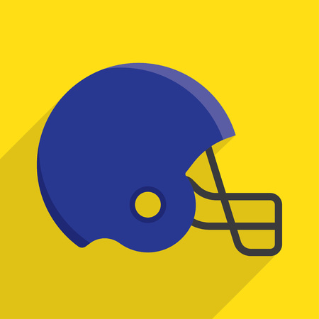 american football helmet icon with long shadow.のイラスト素材
