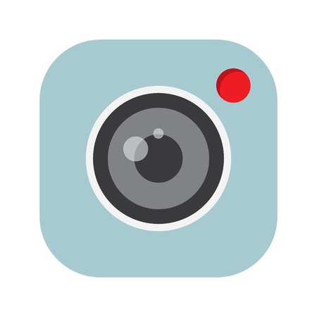 Photo camera web application icon. Photo camera pictogram.のイラスト素材