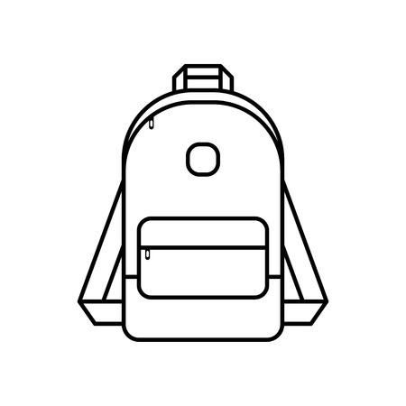 school Bag, Backpack, isolated on white background vector illustrationのイラスト素材