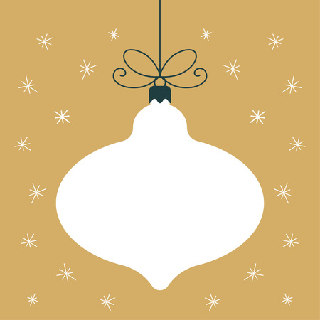 Abstract christmas ball in flat style. New Year bauble. Vector illustrationのイラスト素材