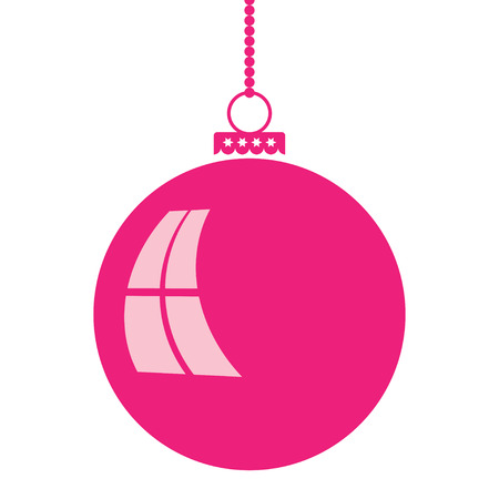 Abstract christmas ball in flat style. New Year bauble. Vector illustrationのイラスト素材