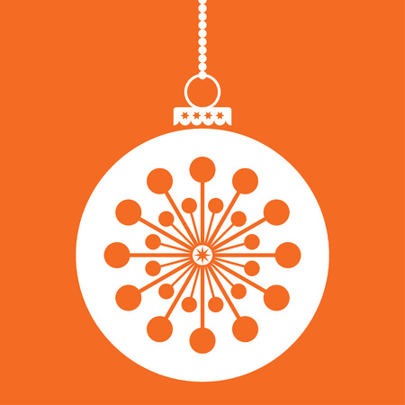 christmas ball in flat style on a colored background Vector illustrationのイラスト素材