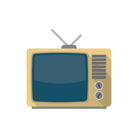 Retro tv icon. Vector illustration. isolated on white background.のイラスト素材