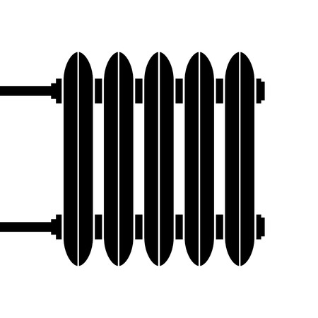 Heating radiator. Cast-iron radiator for heating systems. Vector illustration.のイラスト素材