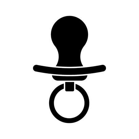 baby pacifier icon. Soother. vector Illustration Isolated on White Backgroundのイラスト素材