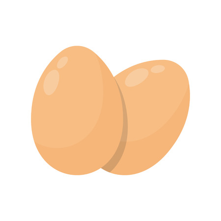 Eggs flat icon, chicken egg breakfast, vector illustrationのイラスト素材