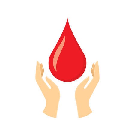 Blood Donation vector icon, vector illustration. on white backgroundのイラスト素材