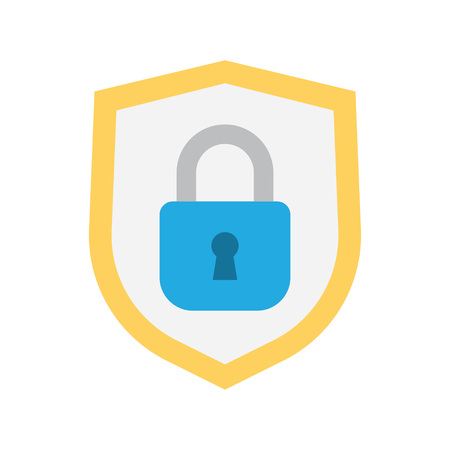 Security shield, Cyber security concept over white background, vector illustration.のイラスト素材