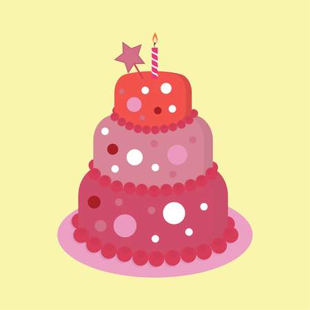 sweet cake on biege