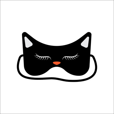 Sleep mask icon. Night accessory to sleep, over white background, vector illustrationのイラスト素材