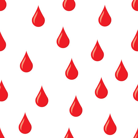 Red drops of blood on white background. Seamless pattern.のイラスト素材