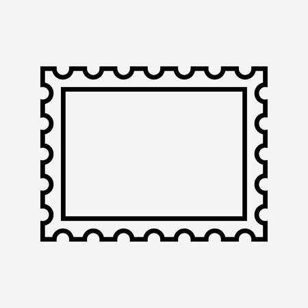 postage stamp icon, on white background. vector illustration