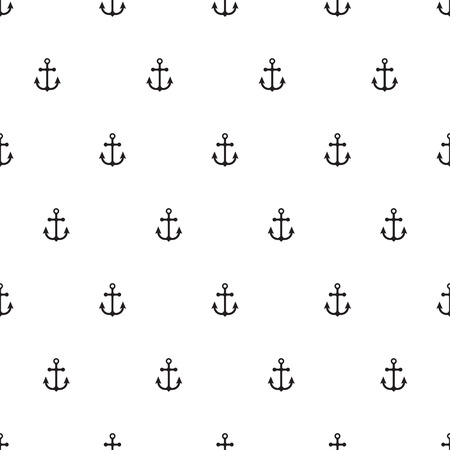 Seamless pattern with anchors, on white backgroundのイラスト素材