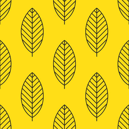 Seamless pattern with colorful autumn leaves. Vector illustration. Pattern with leafのイラスト素材