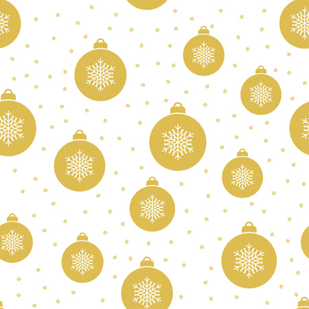 Seamless christmas pattern with christmas balls, vector illustrationのイラスト素材