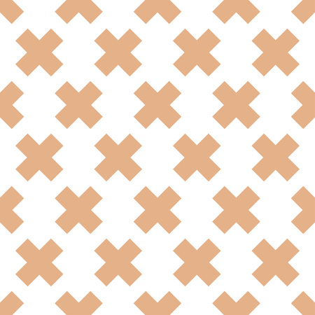 Seamless vector background with abstract geometric shapes. Pluses and crosses. vector illustrationのイラスト素材