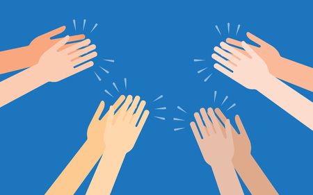 Human hands clapping ovationのイラスト素材