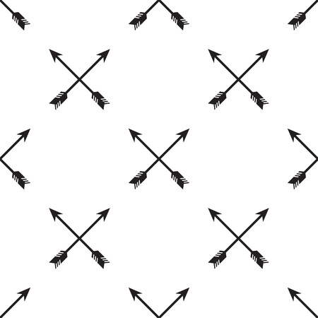Crossed arrows seamless pattern. on a white backgroundのイラスト素材